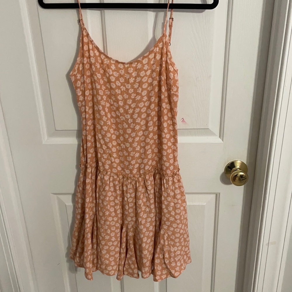 pink flowered dress
